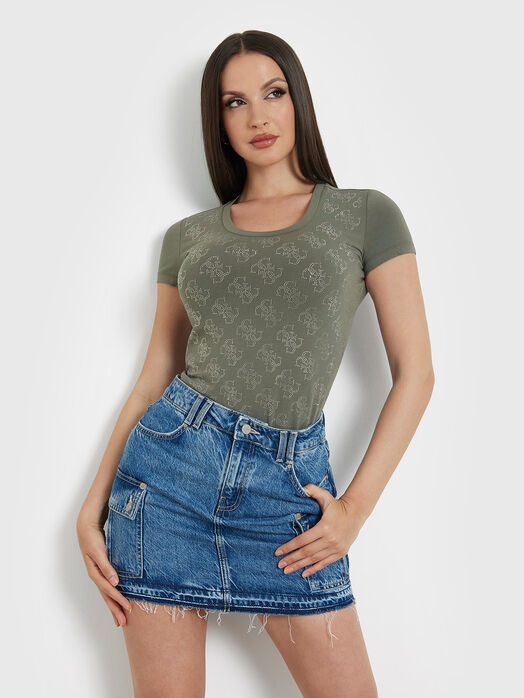 T-shirt with rhinestones