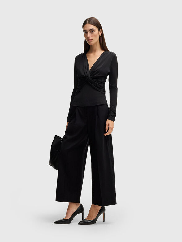 TAMANIA wool cropped trousers - 4