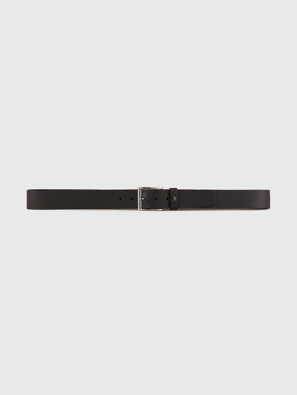 Leather belt with logo - 4