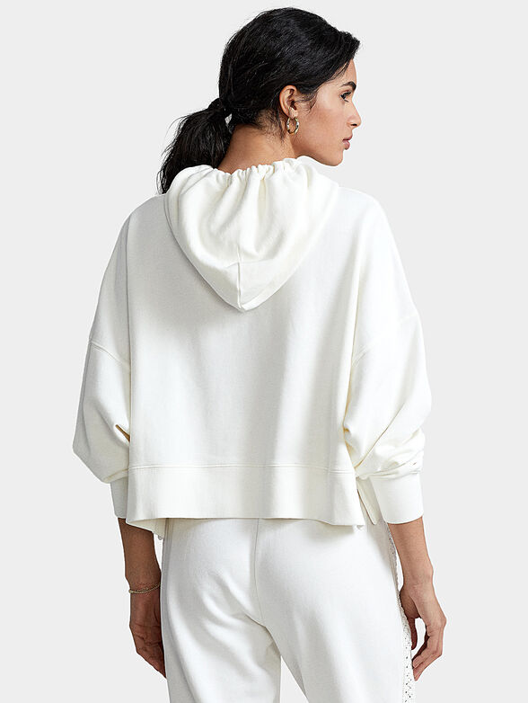 Oversize macramé logo sweatshirt - 2