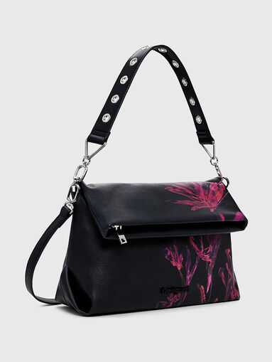 Shoulder bag with floral motifs - 3