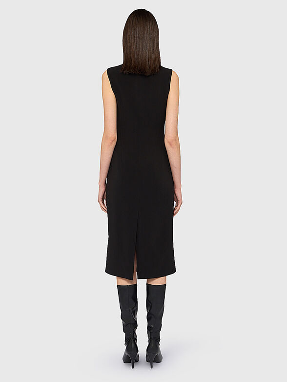 Midi dress with polo collar - 2
