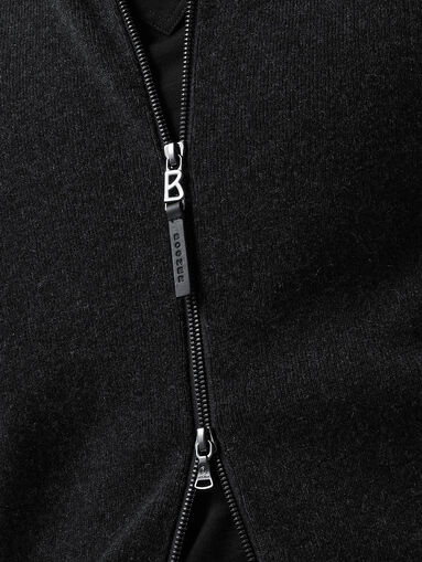 DEXTER wool and cashmere cardigan with zipper - 5