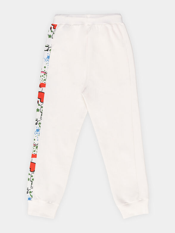 Black sports trousers with print - 2