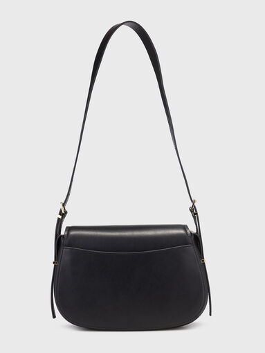 Black leather bag with logo - 3