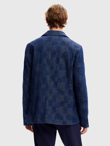 RIVER plaid denim blazer - 3