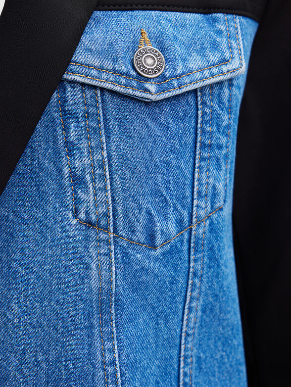 Blazer with denim texture  - 3