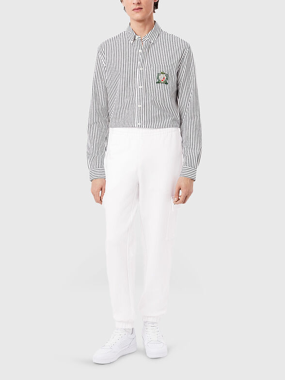 Black cargo trousers with logo - 3