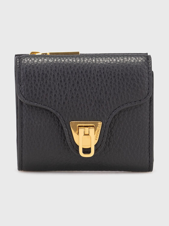 Кожено портмоне с лого детайл - 1