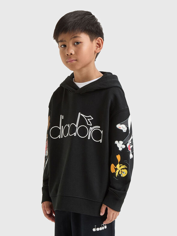 Black sweatshirt with print - 1