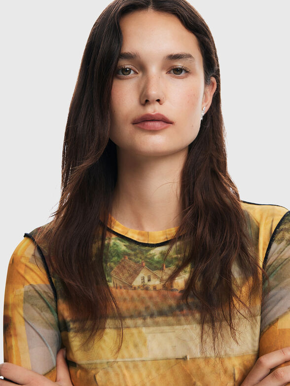 LOVE LIFE blouse with sheer effect - 6