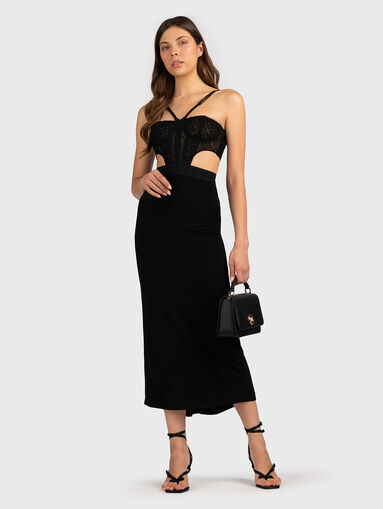 Dress with bustier and logo accent on the waist - 5