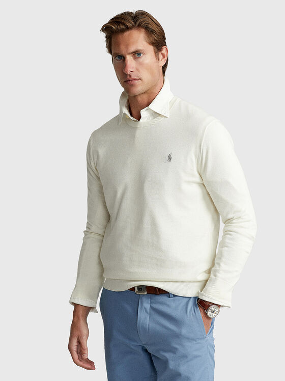 Пуловер с лого детайл - 1