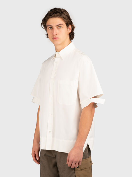 Shirt with accent sleeves - 1