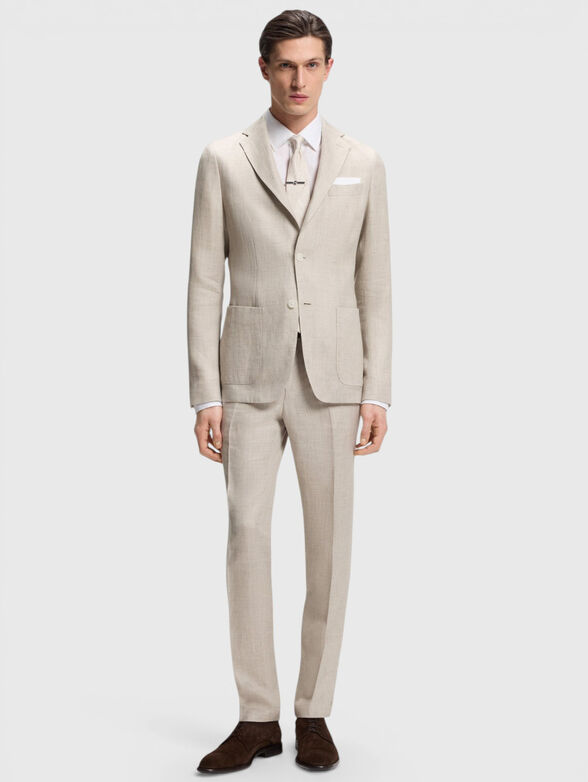 Slim-fit linen-blend blazer - 1