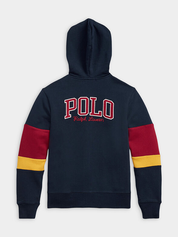 Hooded sweatshirt with logo accent on back - 2