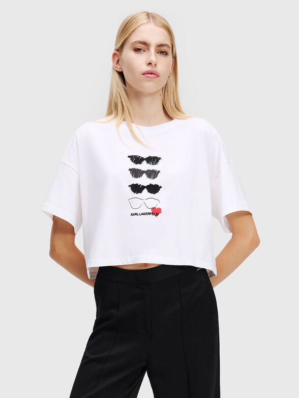 Cotton T-shirt with print - 1