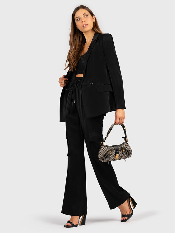 ADRIANA black satin blazer - 2