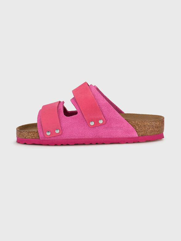 Fuchsia suede slippers - 4