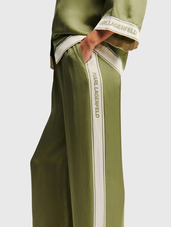 Wide leg trousers with elastic waist - 3