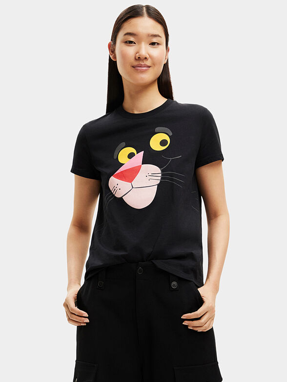 HELLO PINK PANTHER cotton T-shirt - 1