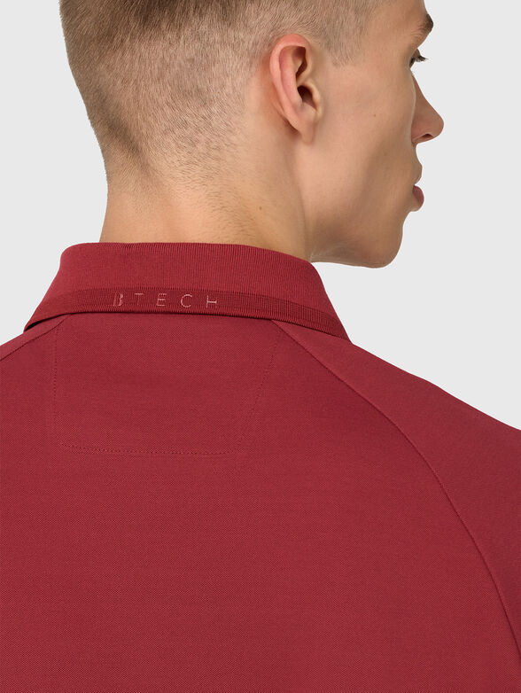 Burgundy polo shirt - 4
