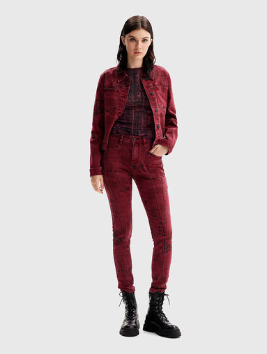 LUND jeans in red colour  - 5