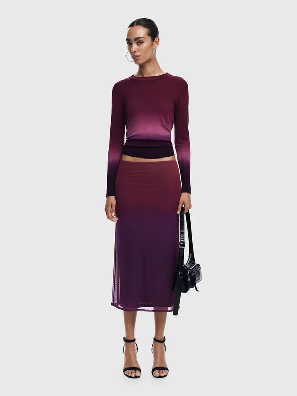 Sweater with oval neckline - 2