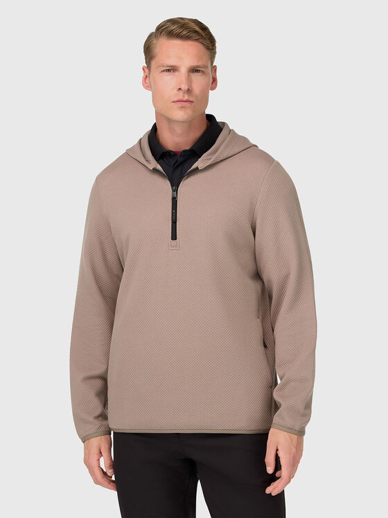 Суитшърт с качулка с цип - 1