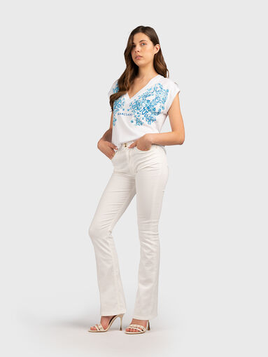 KAYLA jeans with crystal logo - 4