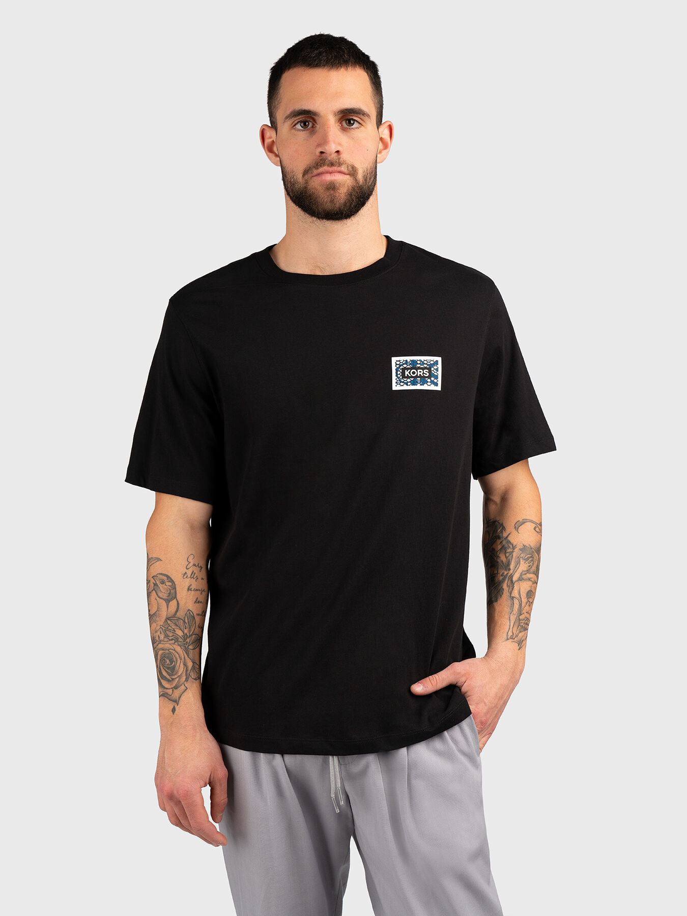 Tシャツ・カットソー Malbon Golf MESH JACQUARD ROUND T-SHIRT BLACK MAN M5221PRS42 s-l1200.jpg