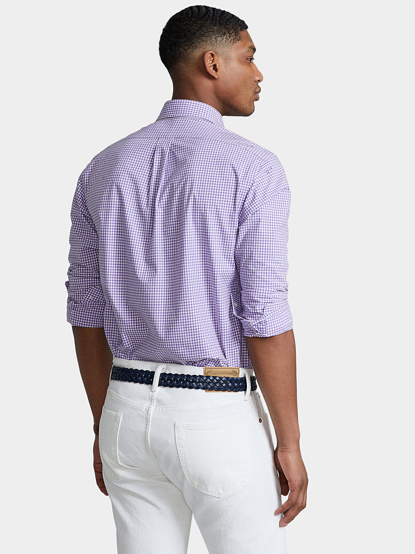 Plaid shirt in purple color brand POLO RALPH LAUREN Globalbrandsstore en