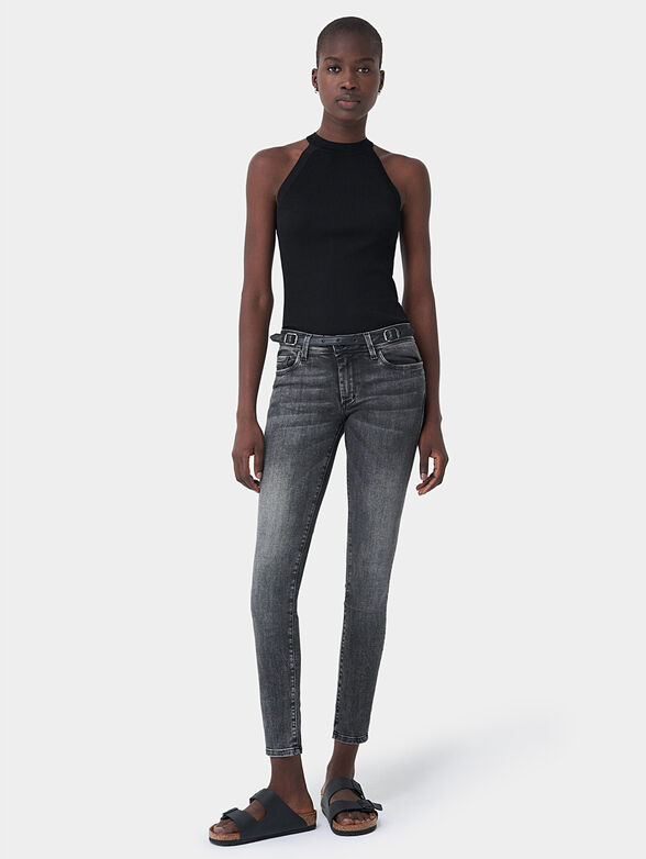 Wonder Skinny jeans with leather belt - 1