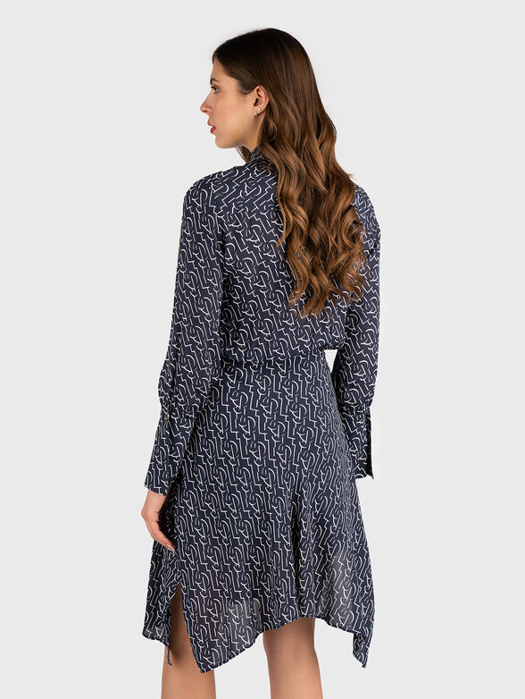 Midi dress with logo print - 2