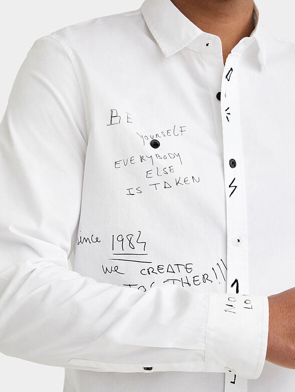 Cotton shirt SKULLS with art details - 3
