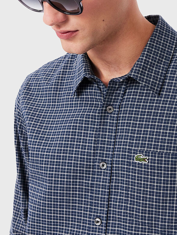 Regular fit plaid flannel shirt - 4