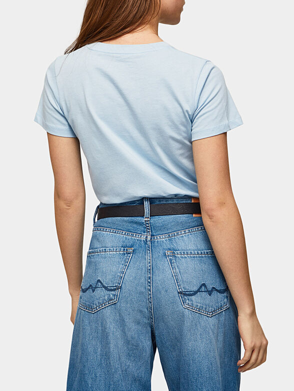 WENDY blue T-shirt with logo inscription - 3