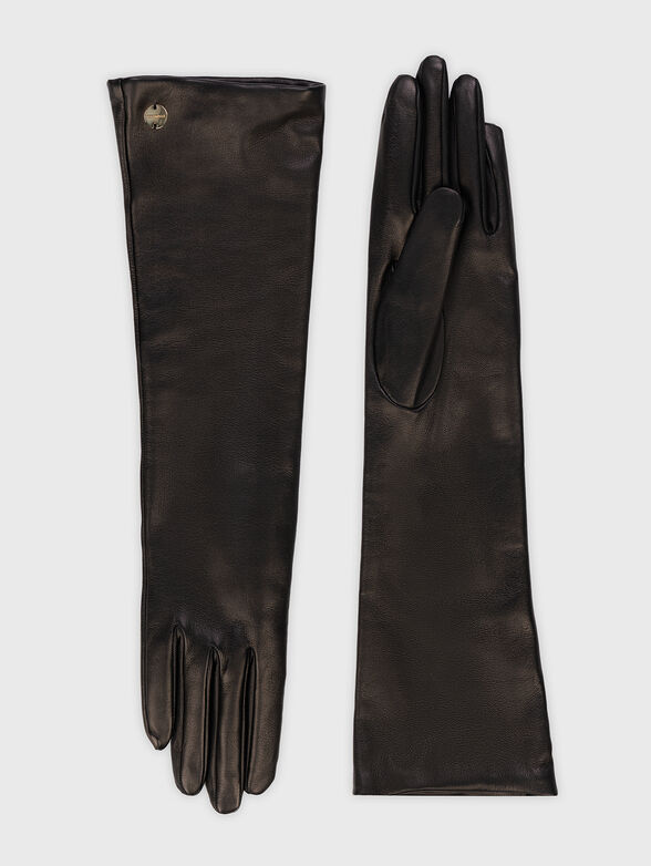 Leather gloves in black - 1