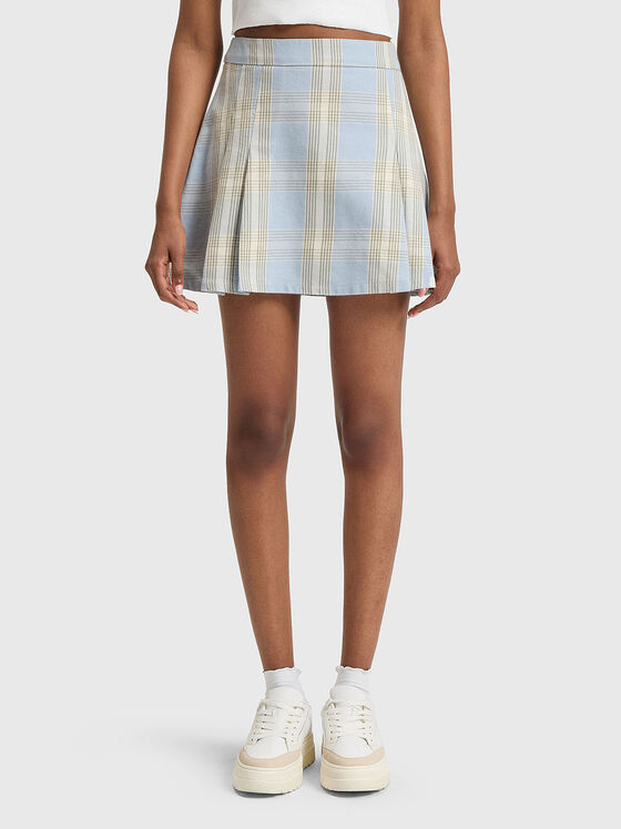 Mini pleated cotton skirt - 1