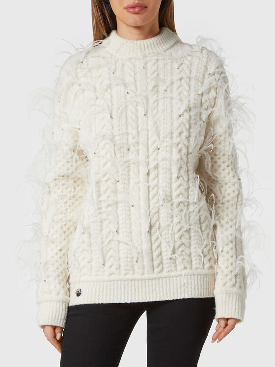 Пуловер от вълнен бленд - 1