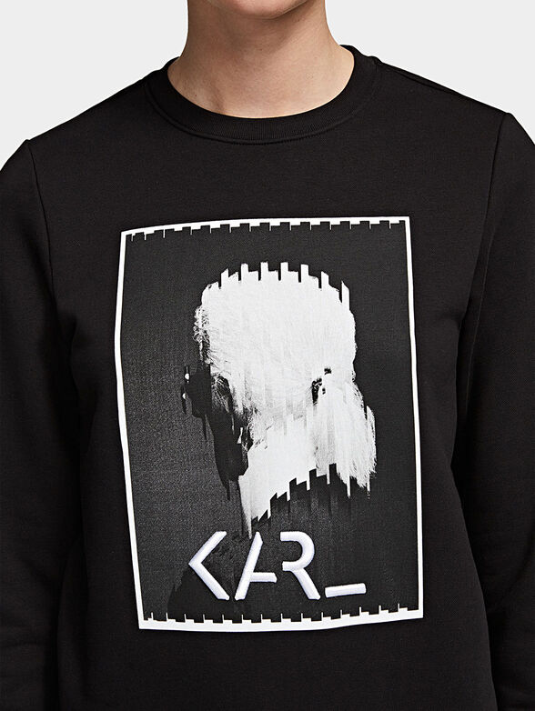 Cotton sweatshirt with artistic print - 2