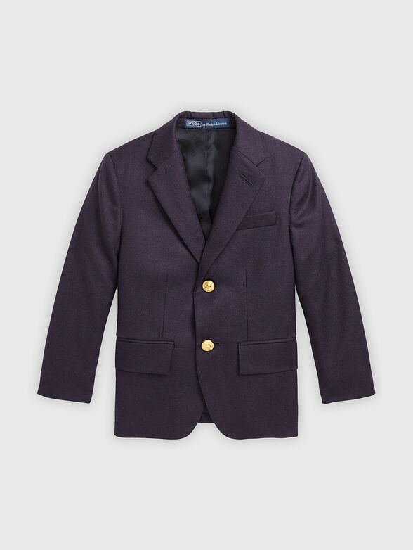 Wool jacket with accent buttons - 1