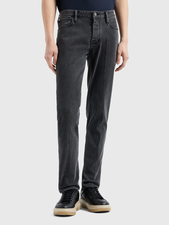 Grey jeans with washed effect - 1