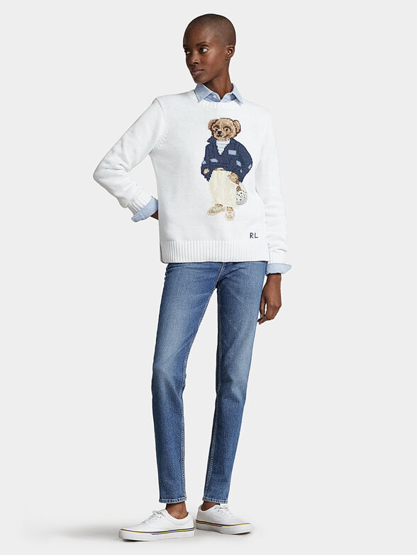 White sweater with Polo Bear motif - 2
