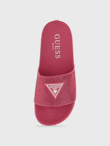 Beach slippers with rhinestones - 5