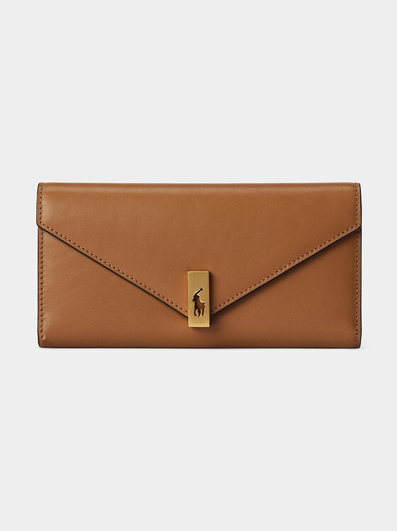Beige leather purse - 1
