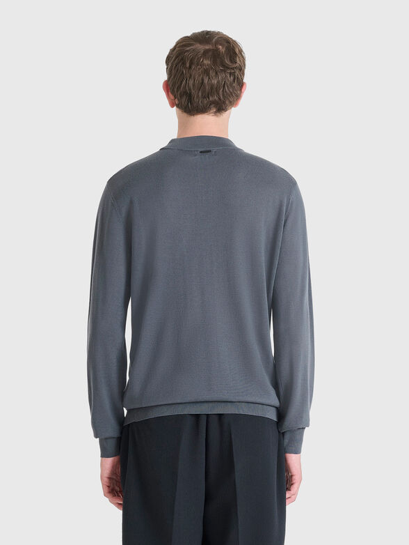 Wool sweater with oval neckline - 2