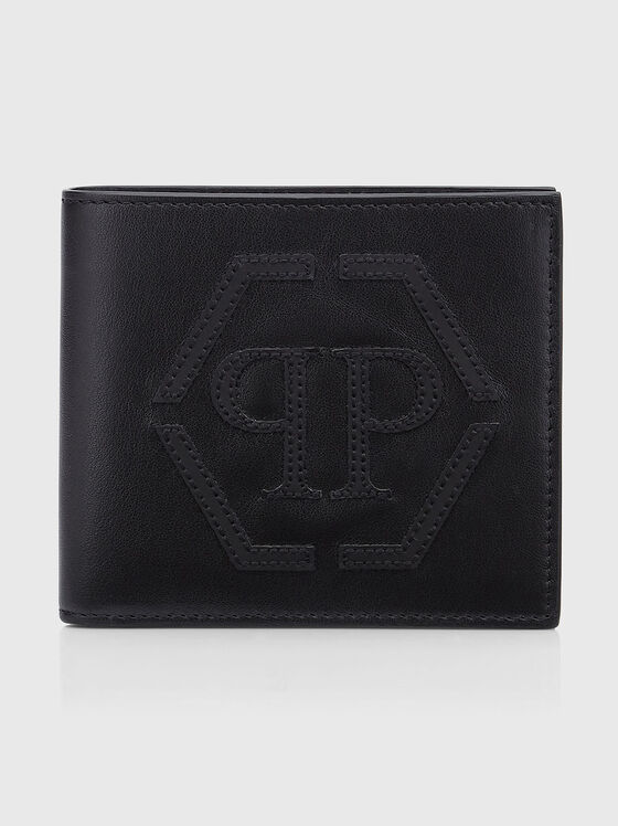 Leather wallet with embossed logo - 1