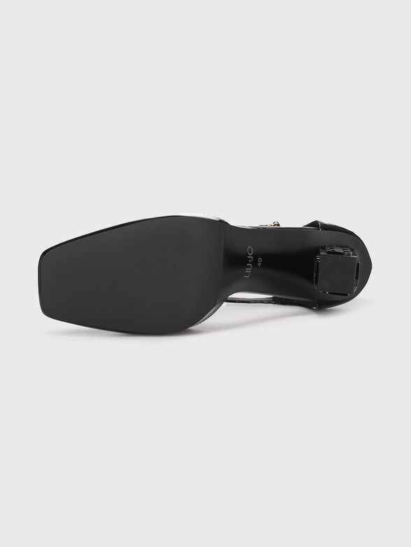 JENNIFER 02 black shoes with accent heel  - 5