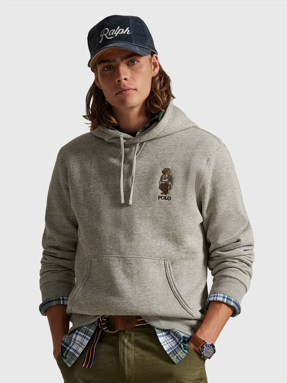 Cotton sweatshirt with Polo Bear embroidery - 1